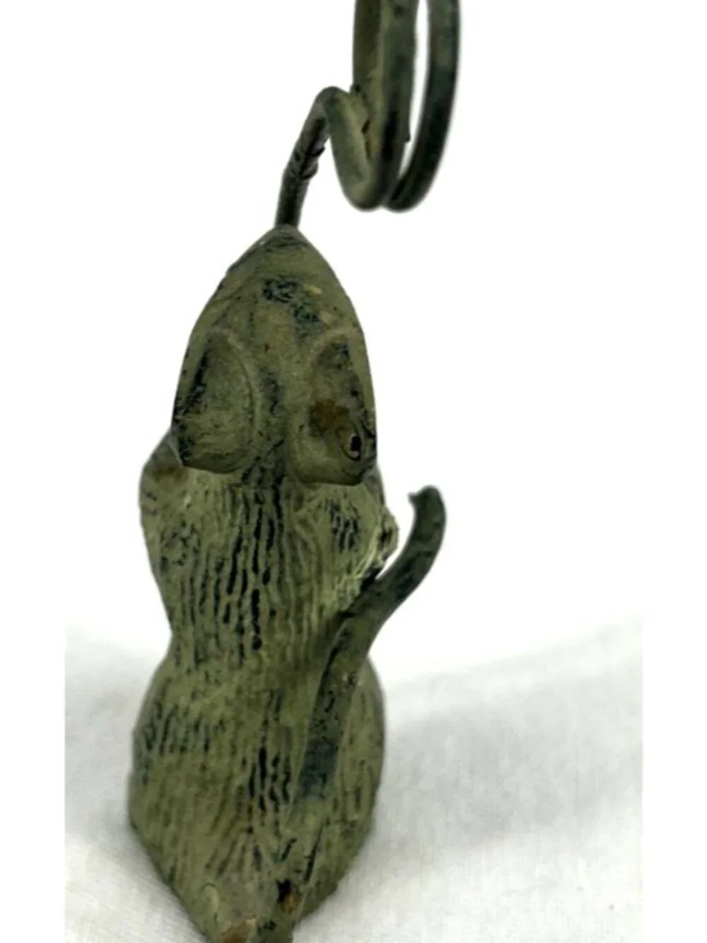 Cast Iron Mouse With Wire Card Picture Holder Decoration 3